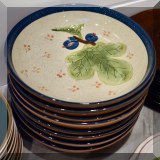 K07. Williams-Sonoma Painted Fig plates.